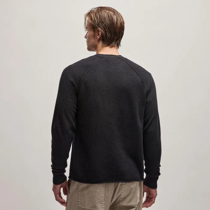 Men Sweaters James Perse Recycled Cashmere Raglan Black