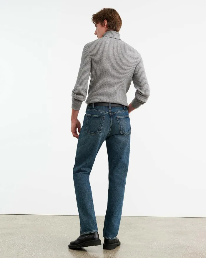 Men Sweaters Nili Lotan COLE CASHMERE TURTLENECK SWEATER Heather Grey