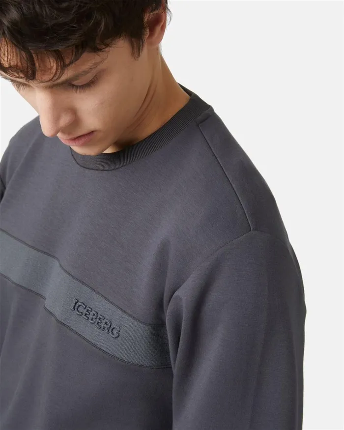 Men SWEATSHIRTS Iceberg Crewneck Sweatshirt With Logo Men SWEATSHIRTS Iceberg Crewneck Sweatshirt With Logo