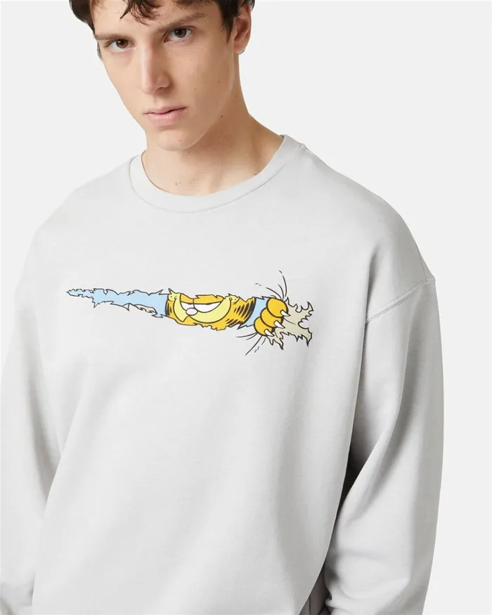 Men SWEATSHIRTS Iceberg Crewneck Sweatshirt With Garfield Print Men SWEATSHIRTS Iceberg Crewneck Sweatshirt With Garfield Print