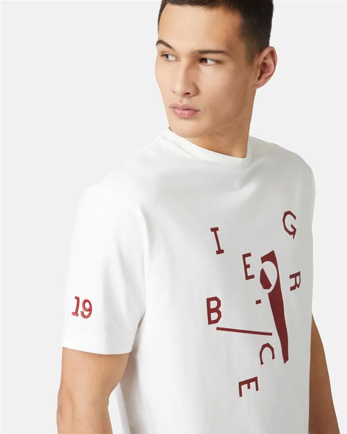 Men TSHIRTS AND POLO Iceberg Tshirt With Iceberg Lettering Print Detail