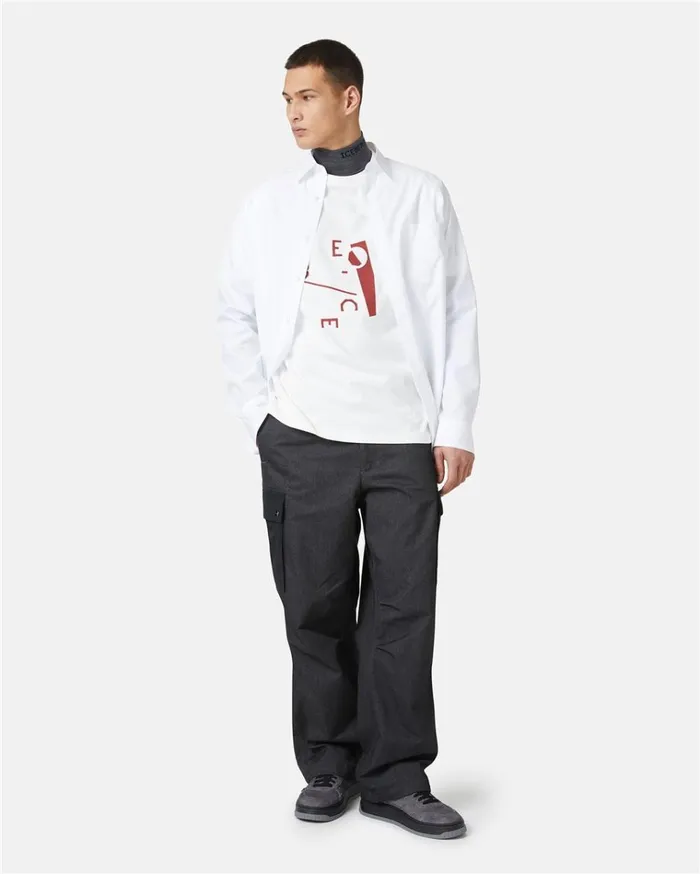 Men TSHIRTS AND POLO Iceberg Tshirt With Iceberg Lettering Print Detail