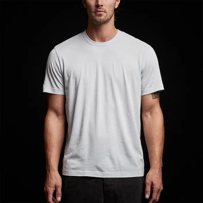 Men TShirts James Perse Brushed Lotus Crew Baby Blue