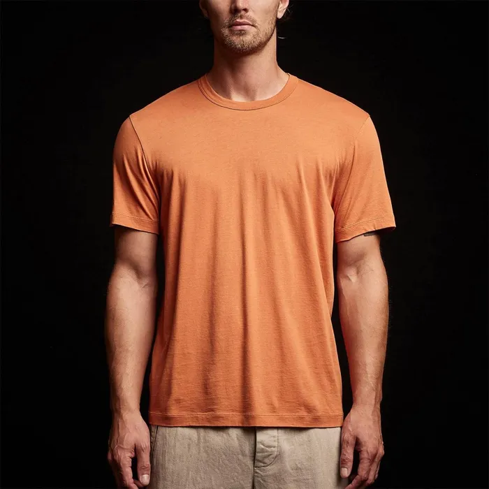 Men TShirts James Perse Brushed Lotus Crew Bonfire