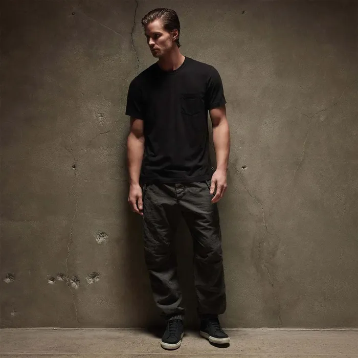 Men TShirts James Perse Lightweight Jersey Pocket Tee Black