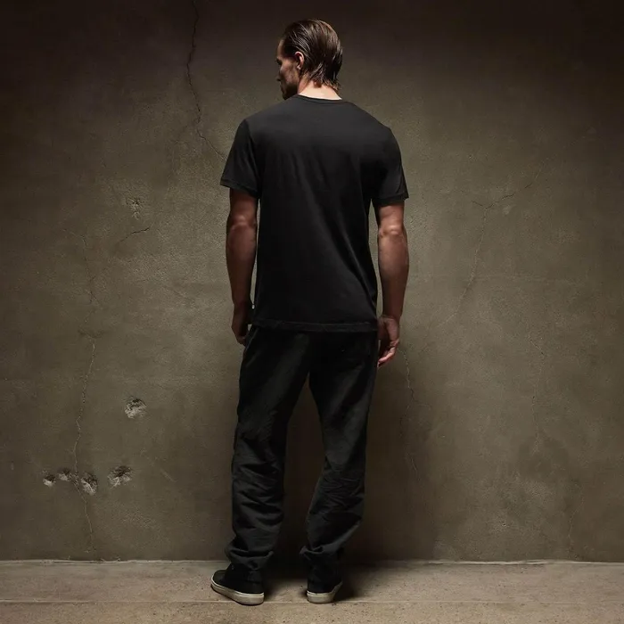 Men TShirts James Perse Short Sleeve Crew Neck Black