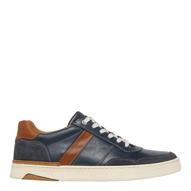 Men Tate Blue Leather Shoes Windsor Smith Shoes
