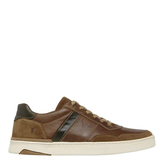 Men Tate Khaki Leather Shoes Windsor Smith Shoes