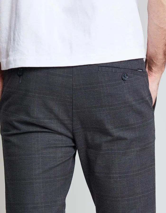 Men Threadbare Luxe Black Check Stretch Chino Trousers Black Threadbare Trousers and Cargos Men Threadbare Luxe Black Check Stretch Chino Trousers Black Threadbare Trousers and Cargos