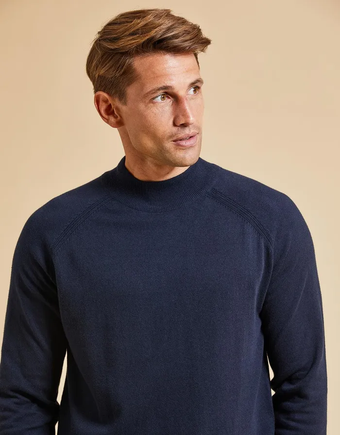 Men Threadbare Luxe Navy Turtleneck Jumper Navy Threadbare Knitwear Men Threadbare Luxe Navy Turtleneck Jumper Navy Threadbare Knitwear