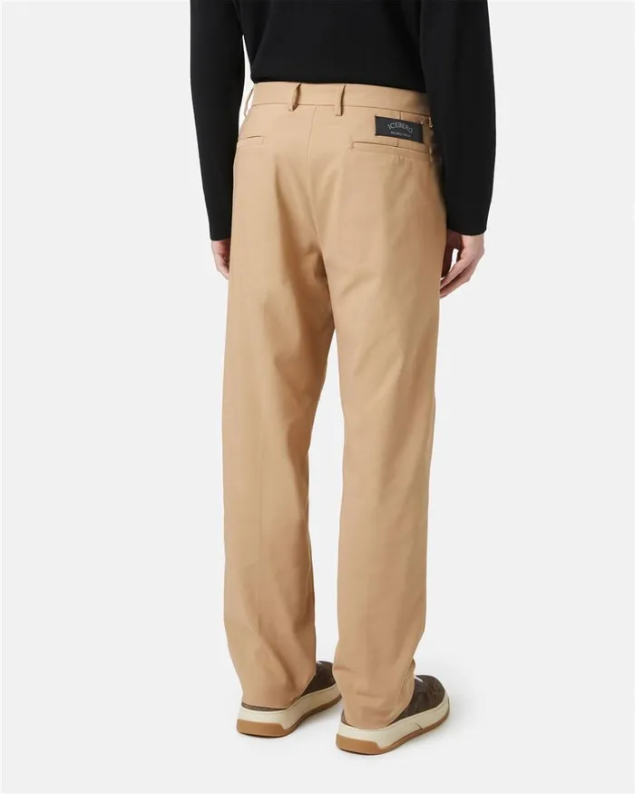 Men TROUSERS Iceberg Classic Trousers In Technical Fabric Men TROUSERS Iceberg Classic Trousers In Technical Fabric