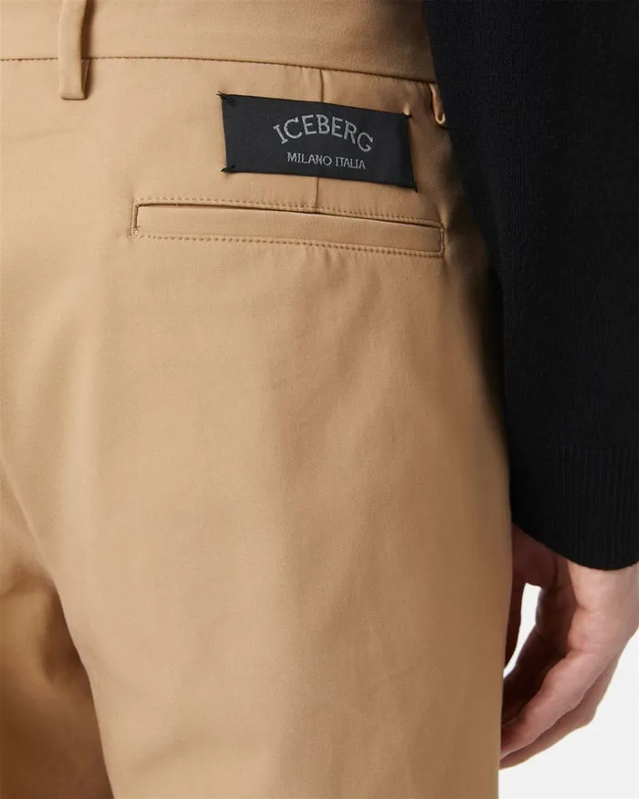 Men TROUSERS Iceberg Classic Trousers In Technical Fabric Men TROUSERS Iceberg Classic Trousers In Technical Fabric