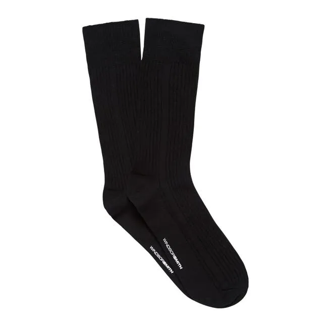 Men True Rib Men039s Dress Sock Black Windsor Smith Socks