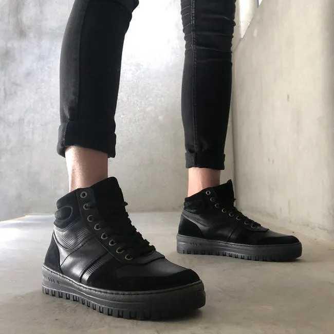 Men Urge Black Leather Boots Windsor Smith Boots