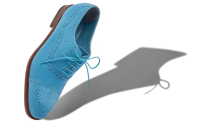 Men Witney Manolo Blahnik WITNEY Cornflower Blue Calf Suede Oxfords Men Witney Manolo Blahnik WITNEY Cornflower Blue Calf Suede Oxfords
