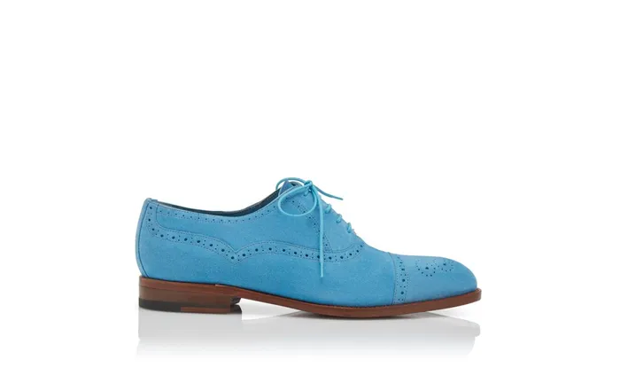 Men Witney Manolo Blahnik WITNEY Cornflower Blue Calf Suede Oxfords Men Witney Manolo Blahnik WITNEY Cornflower Blue Calf Suede Oxfords