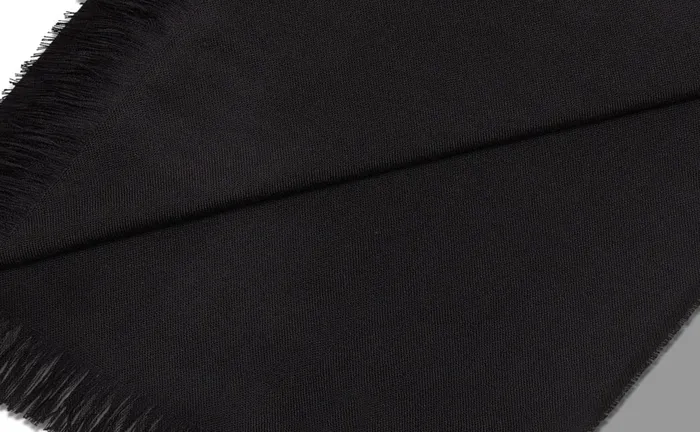 MenWomen Scarves Manolo Blahnik JURA Black Fine Cashmere Scarf