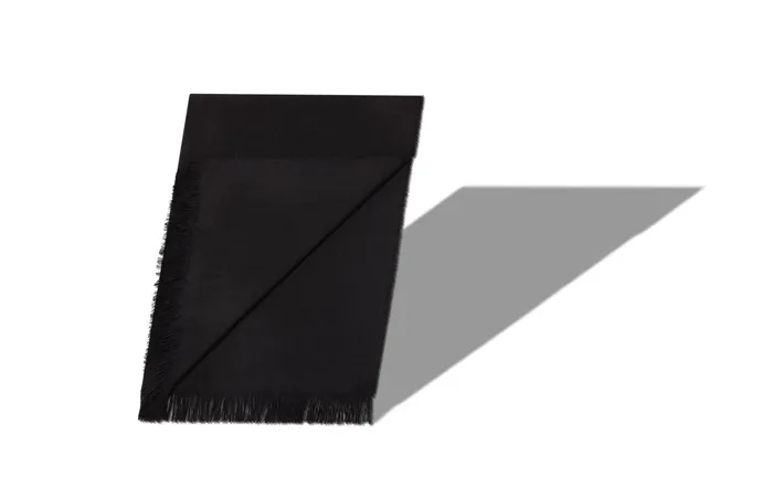 MenWomen Scarves Manolo Blahnik JURA Black Fine Cashmere Scarf MenWomen Scarves Manolo Blahnik JURA Black Fine Cashmere Scarf