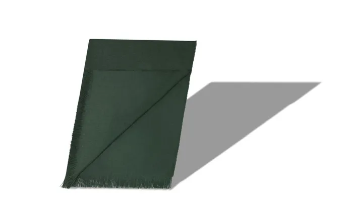 MenWomen Scarves Manolo Blahnik JURA Dark Green Fine Cashmere Scarf MenWomen Scarves Manolo Blahnik JURA Dark Green Fine Cashmere Scarf