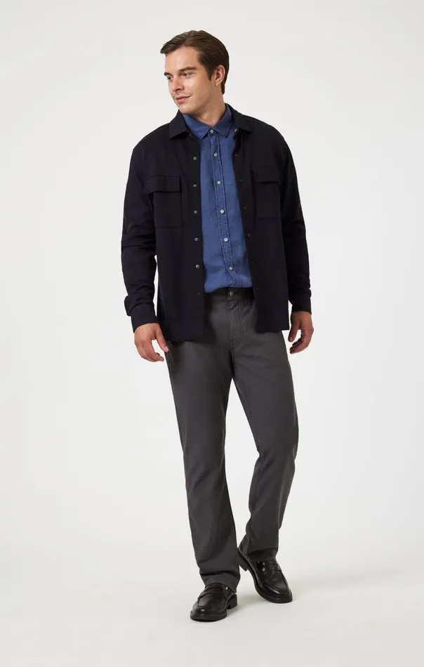 Men Zach Straight Leg In Ash Luxe Twill Mavi Jeans Pants