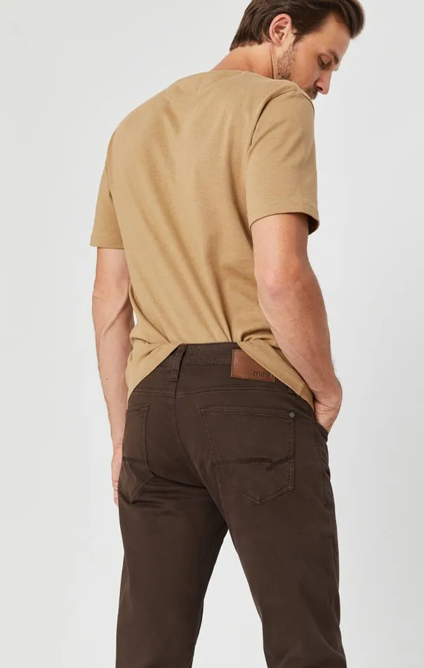 Men Zach Straight Leg In Coffee Bean Twill Mavi Jeans Pants