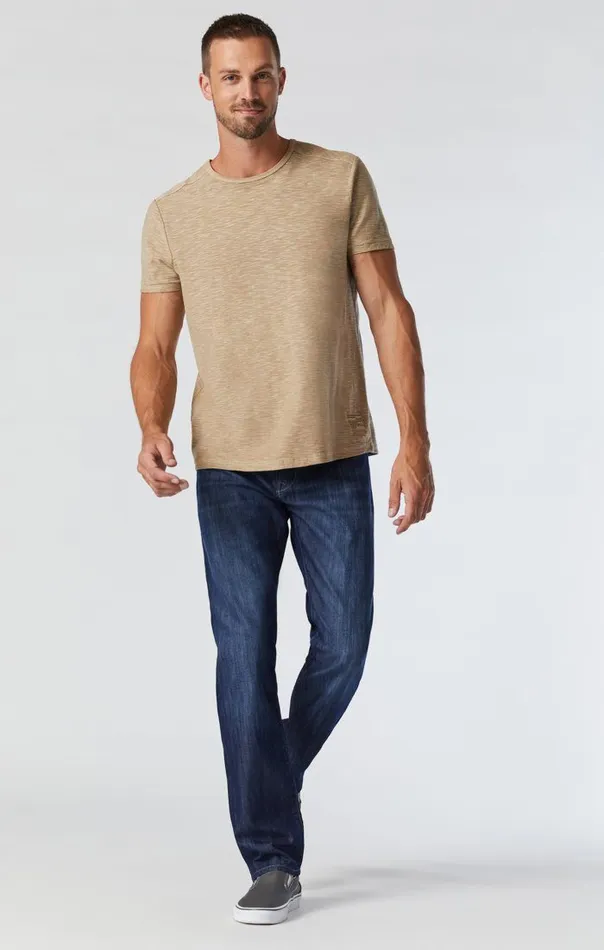 Men Zach Straight Leg In Indigo Brushed Maui Mavi Jeans Denim