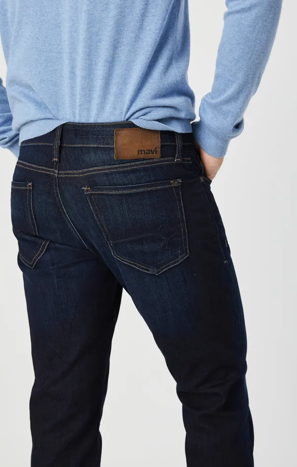 Men Zach Straight Leg In Rinse Brushed Williamsburg Mavi Jeans Denim
