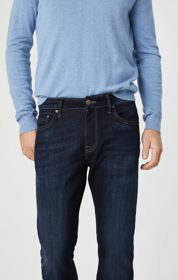 Men Zach Straight Leg In Rinse Brushed Williamsburg Mavi Jeans Denim