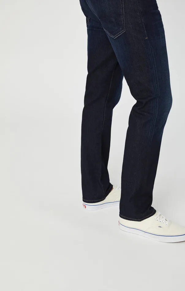 Men Zach Straight Leg In Rinse Brushed Williamsburg Mavi Jeans Denim