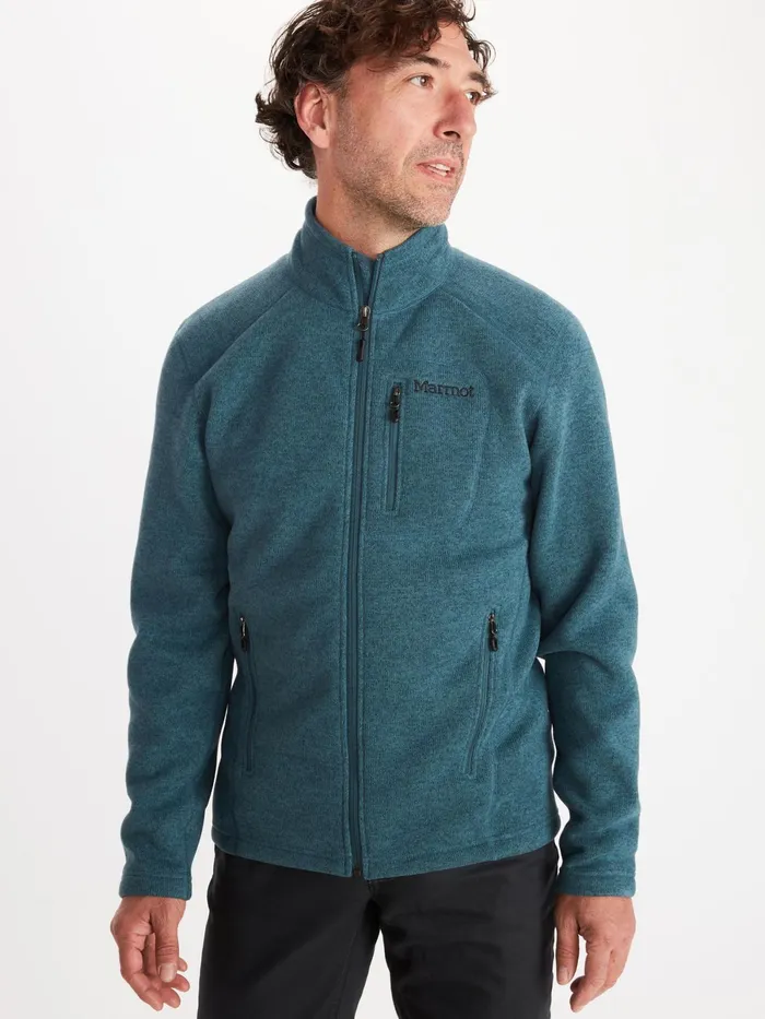 Mens Fleece Marmot Drop Line Jacket Stargazer