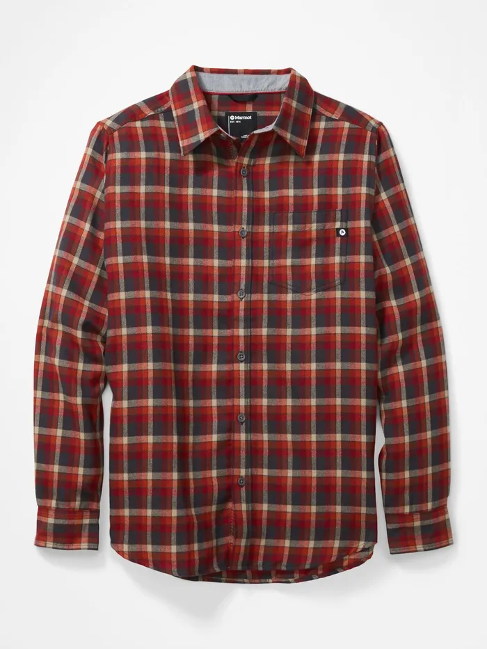 Mens LongSleeve Shirts Marmot Fairfax Midweight Flannel LongSleeve Shirt Dark Steel