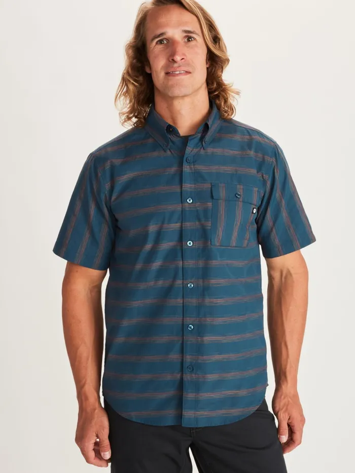 Mens ShortSleeve Shirts Marmot Beacon Hill ShortSleeve Shirt Denim