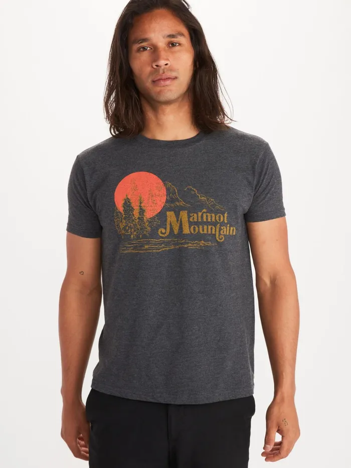Mens ShortSleeve Shirts Marmot Redpoint ShortSleeve TShirt Charcoal Heather