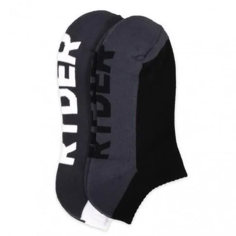 Mens Socks 2 Pack 8211 BlackGrey and WhiteGrey Women Ryderwear Socks