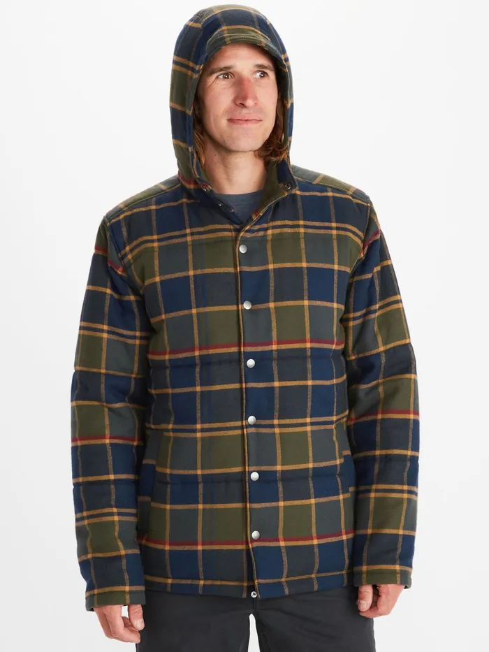 Mens Sweatshirts And Hoodies Marmot Lanigan Insulated LongSleeve Flannel Hoody Nori