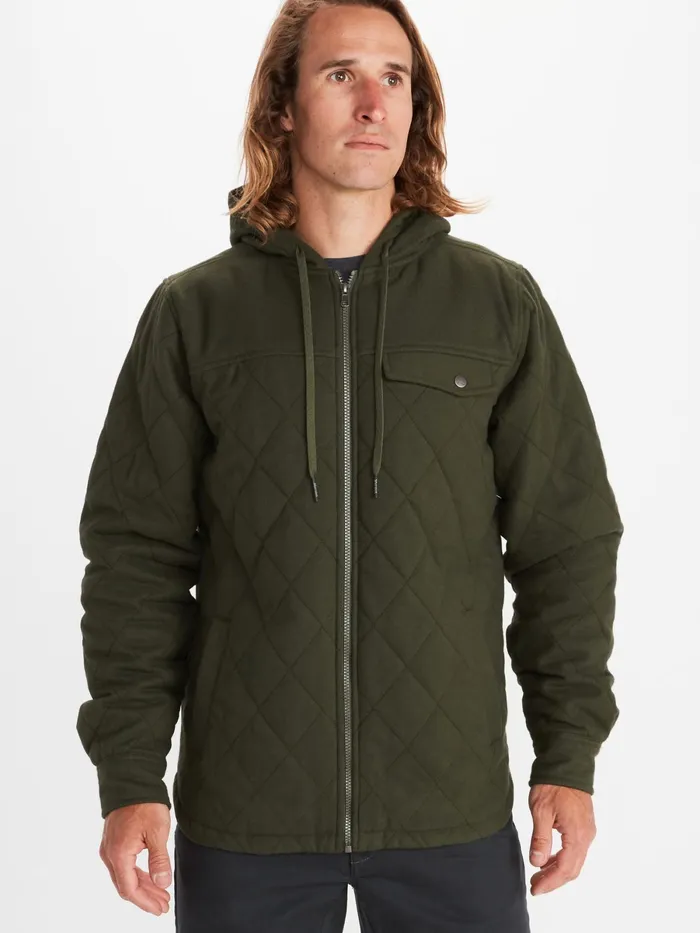 Mens Sweatshirts And Hoodies Marmot Mt Rose Insulated Flannel Hoody Nori