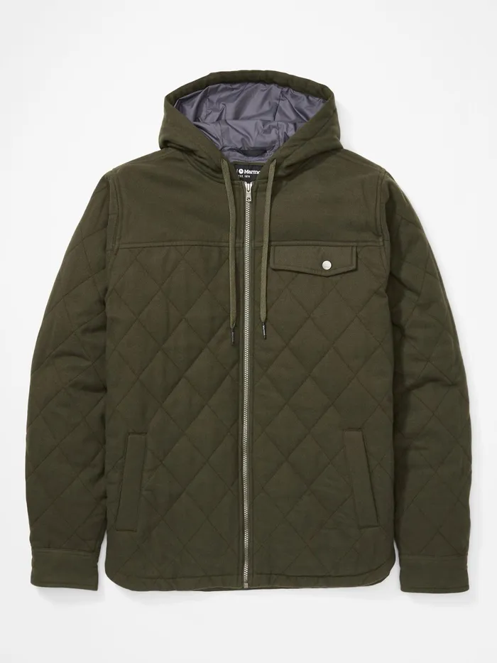 Mens Sweatshirts And Hoodies Marmot Mt Rose Insulated Flannel Hoody Nori