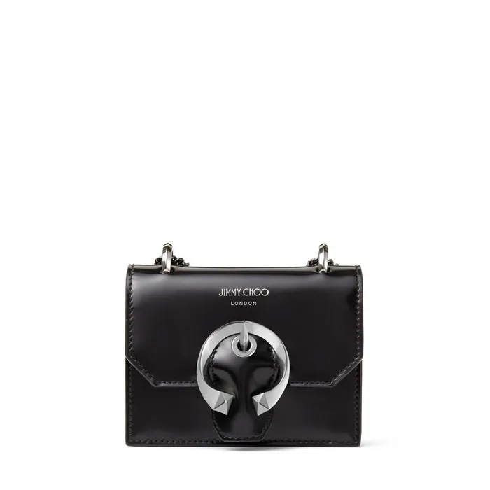 Mini Paris Black Spazzolato Leather Super Mini Bag With Metal Buckle Black Women JIMMY CHOO Small Leather Goods Mini Paris Black Spazzolato Leather Super Mini Bag With Metal Buckle Black Women JIMMY CHOO Small Leather Goods