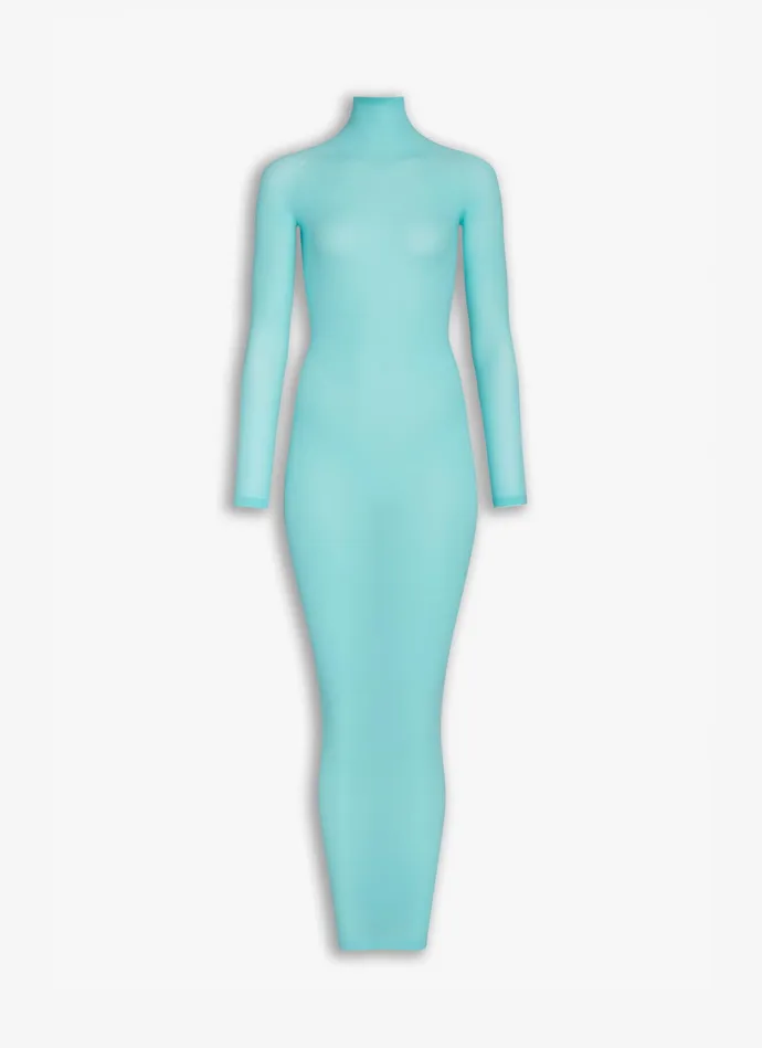 Mint Fitted Dress In Fine Knit Women Alaa Dresses