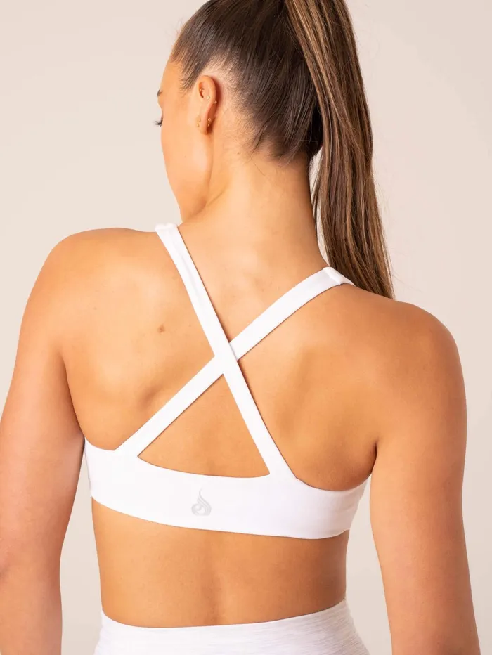 Momentum Twist Sports Bra 8211 White Women Ryderwear Sports Bras