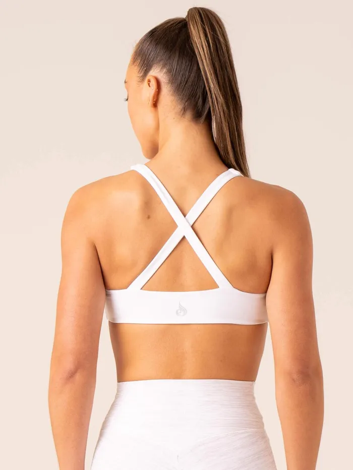 Momentum Twist Sports Bra 8211 White Women Ryderwear Sports Bras