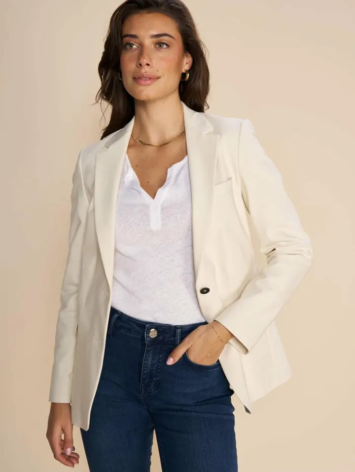 MOS MOSH Blazers MMMary Night Blazer Ecru 8211 Women MOS MOSH Blazers MMMary Night Blazer Ecru 8211 Women