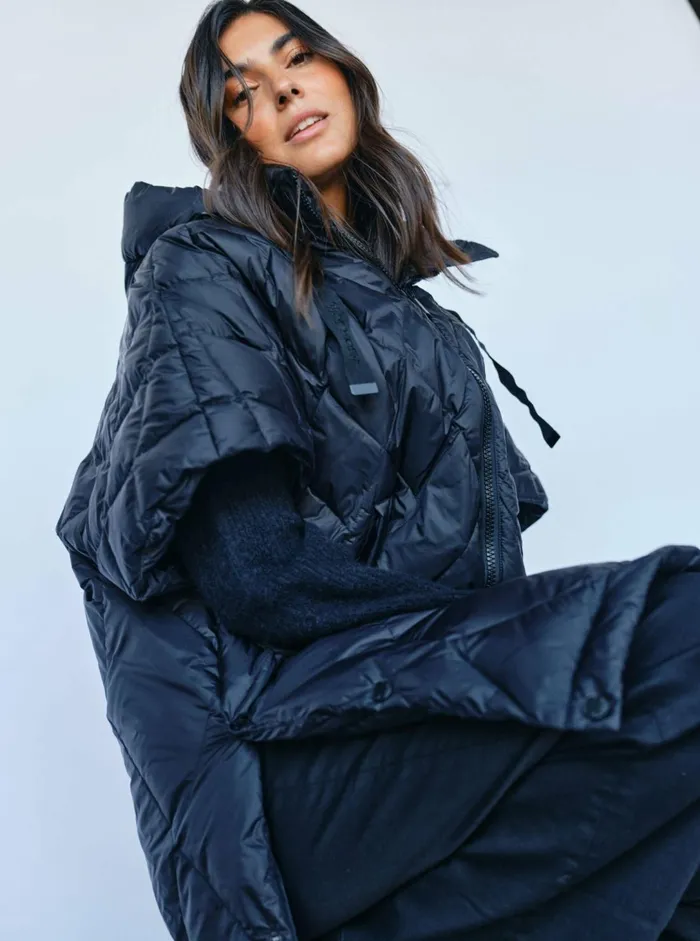 MOS MOSH Jackets and Coats MMFaisa Down Poncho Black 8211 Women