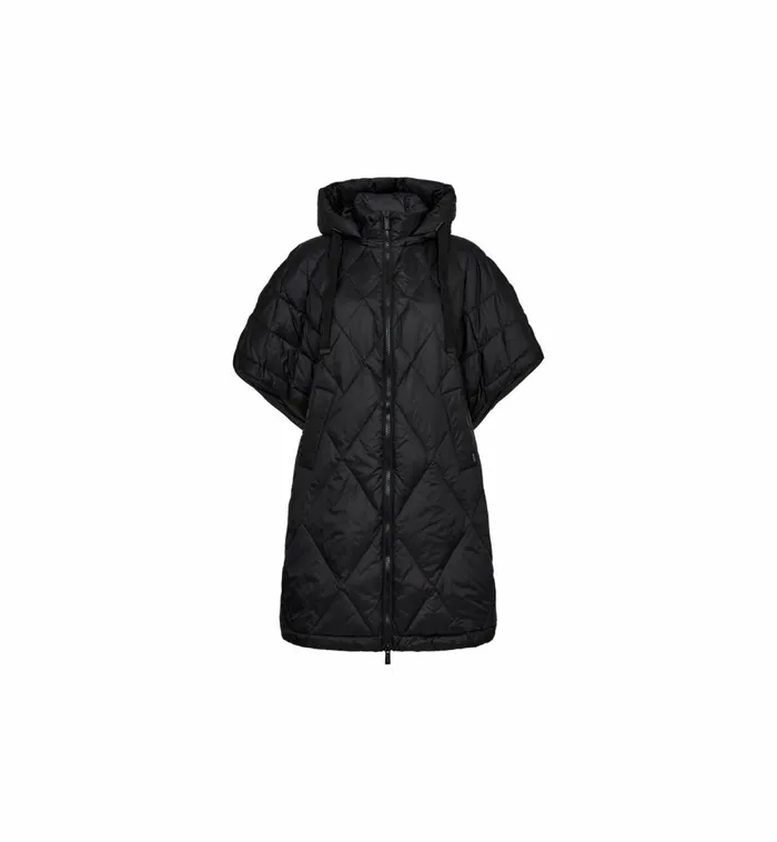 MOS MOSH Jackets and Coats MMFaisa Down Poncho Black 8211 Women MOS MOSH Jackets and Coats MMFaisa Down Poncho Black 8211 Women