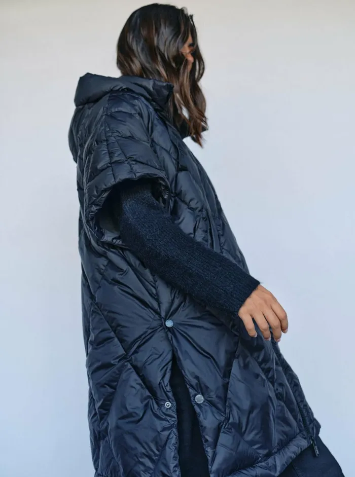 MOS MOSH Jackets and Coats MMFaisa Down Poncho Black 8211 Women MOS MOSH Jackets and Coats MMFaisa Down Poncho Black 8211 Women