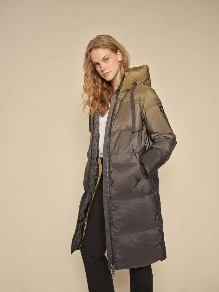 MOS MOSH Jackets and Coats MMNova Dip Dye Down Coat Fir Green 8211 Women MOS MOSH Jackets and Coats MMNova Dip Dye Down Coat Fir Green 8211 Women