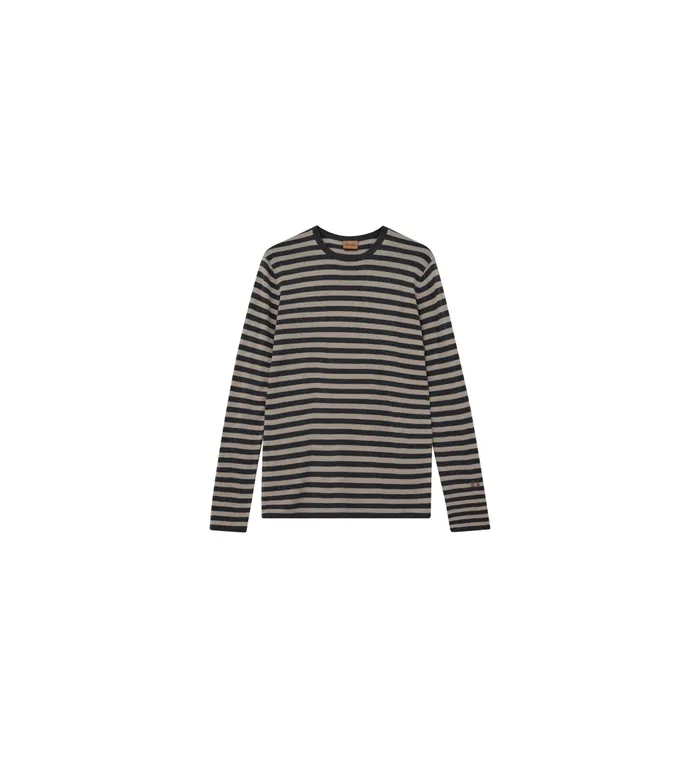 MOS MOSH Knits MMGAdam Soft Stripe Knit Charcoal Melange Stripe 8211 Men MOS MOSH Knits MMGAdam Soft Stripe Knit Charcoal Melange Stripe 8211 Men