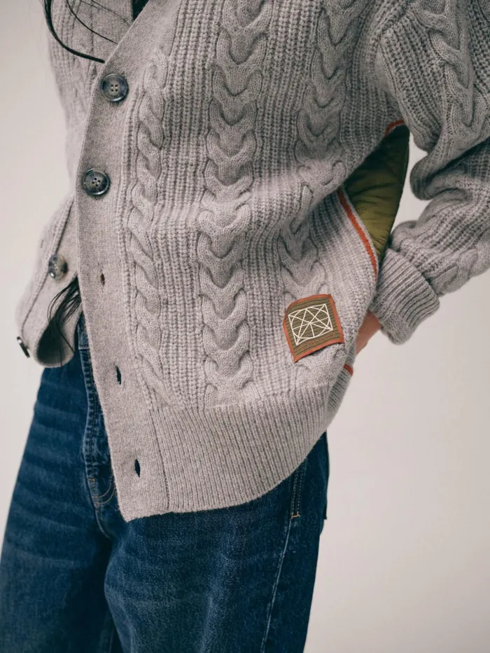 MOS MOSH Knits MMHRich Quilt Cardigan 8211 HEYANNO Grey Melange 8211 Women MOS MOSH Knits MMHRich Quilt Cardigan 8211 HEYANNO Grey Melange 8211 Women