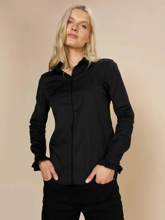 MOS MOSH Shirts MMMattie Flip Shirt Black 8211 Women MOS MOSH Shirts MMMattie Flip Shirt Black 8211 Women