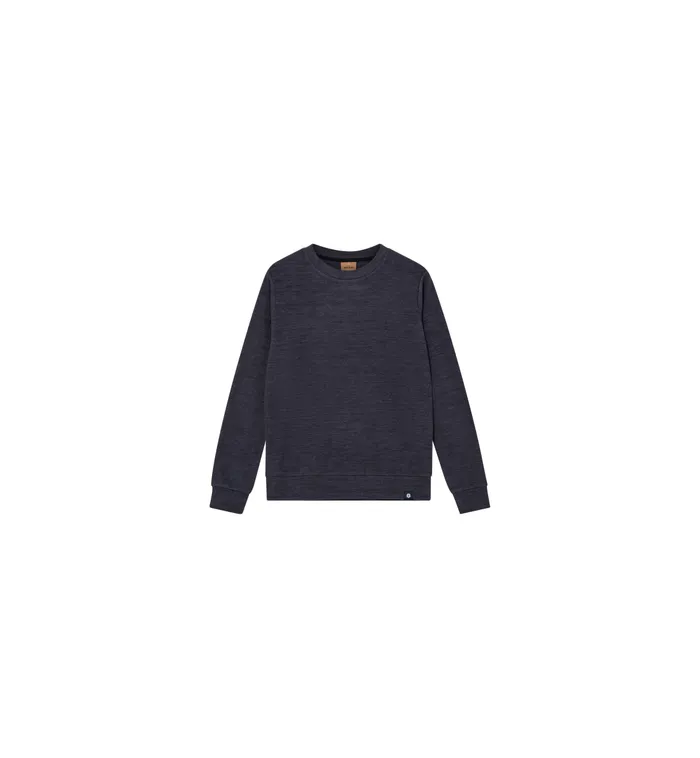 MOS MOSH Sweatshirts MMGAbel Crew Brush Sweat Navy Melange 8211 Men MOS MOSH Sweatshirts MMGAbel Crew Brush Sweat Navy Melange 8211 Men